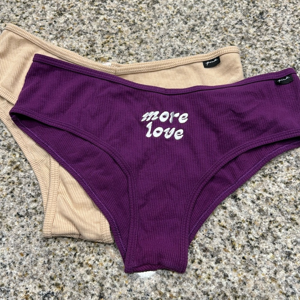 set of 2 PINK VS cheeky hipster bikini panties